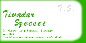 tivadar szecsei business card